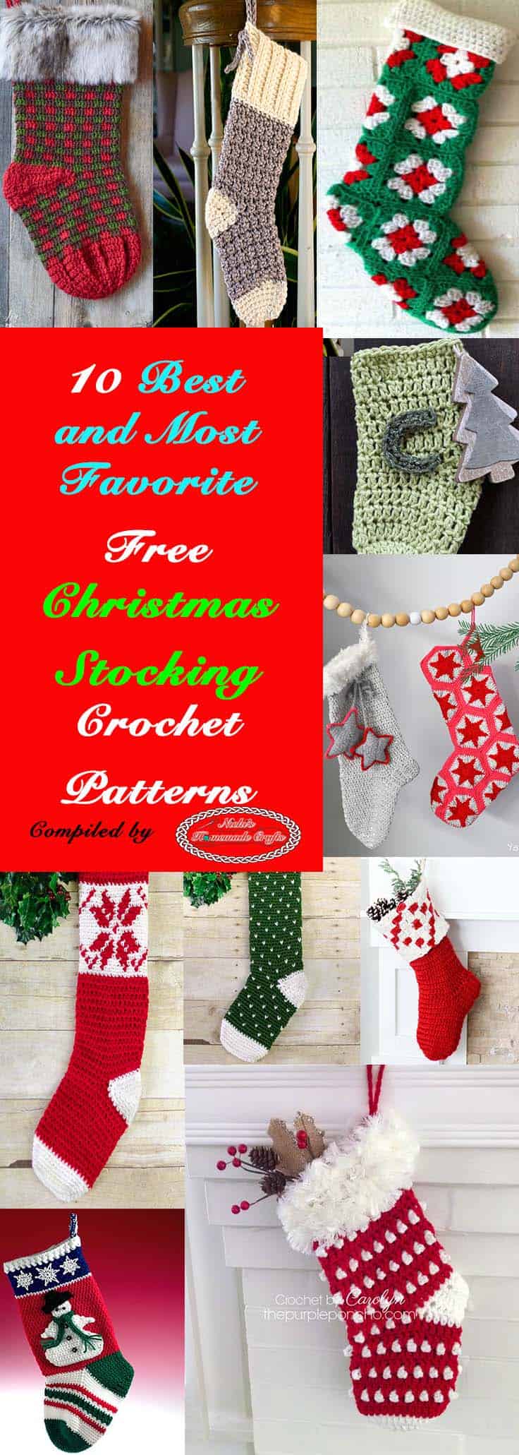 10 Best And Most Favorite Christmas Stockings Free Crochet Patterns Nicki S Homemade Crafts