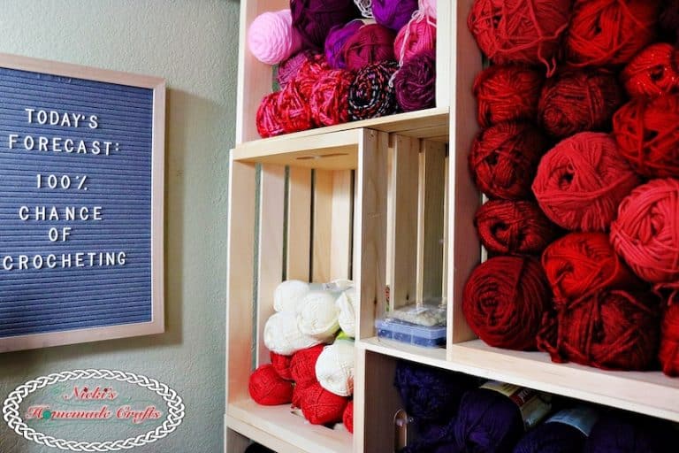 Best Yarn Storage Shelves Easy DIY Solution Nicki's Homemade Crafts