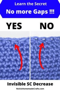 How to Crochet Invisible Decrease - Nicki's Homemade Crafts