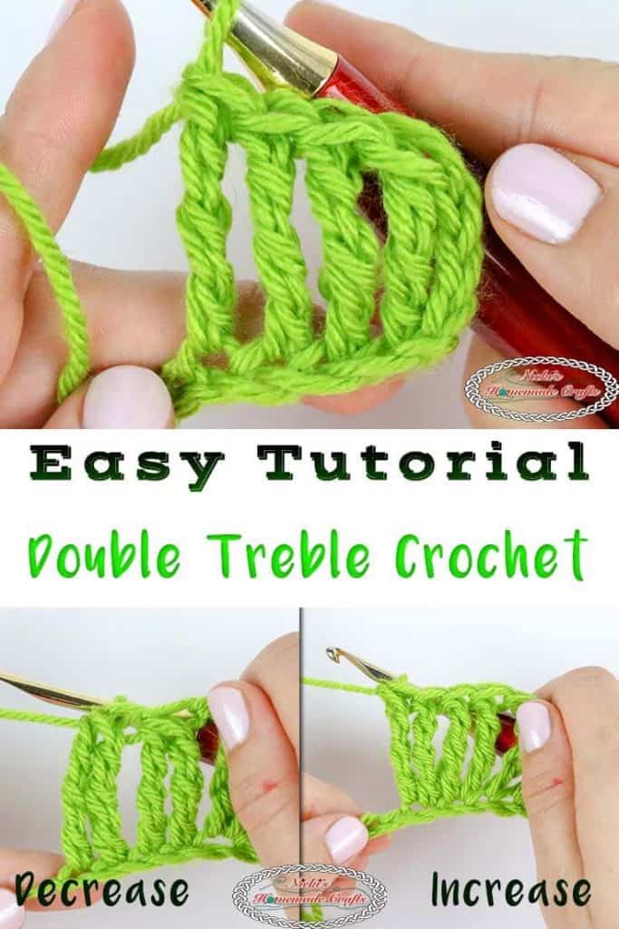 How to Crochet a Double Treble Crochet - Beginner Video & Photo Tutorial