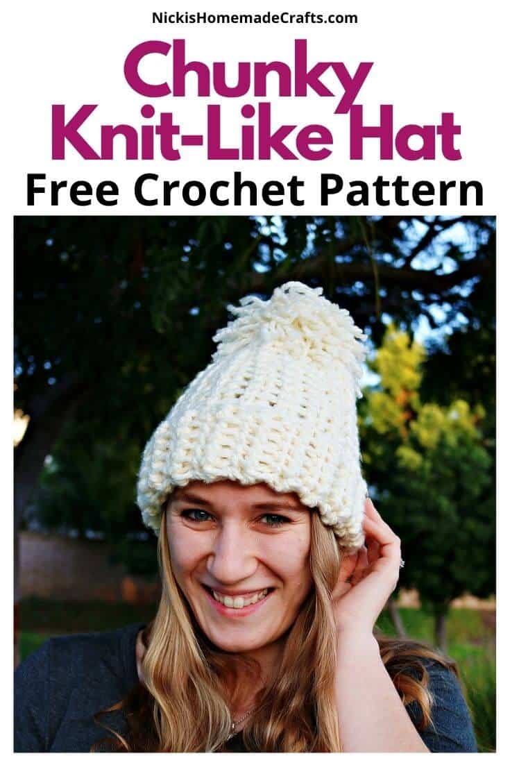 Free Easy Crochet Chunky Knit Hat Pattern - Nicki's Homemade Crafts