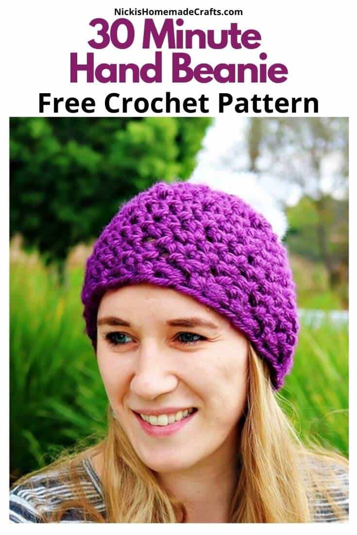 How to Quickly Finger Crochet a Beanie in 30 Minutes Free Pattern