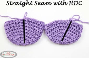 Crochet straight seam with hdc crochet tutorial