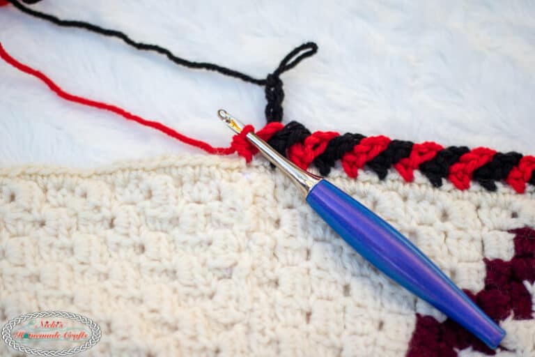 Crochet Candy Cane Border Easy Tutorial for Blankets & more