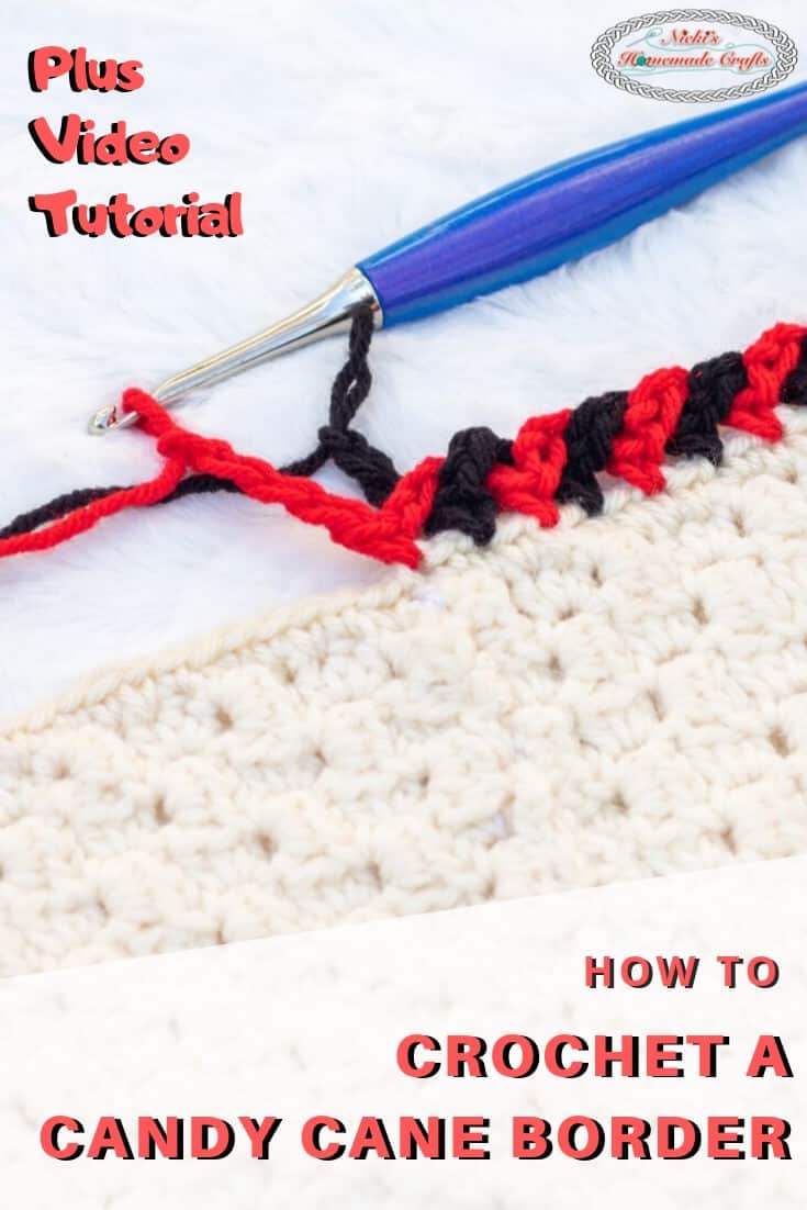 Crochet Candy Cane Border - Easy Tutorial for Blankets & more