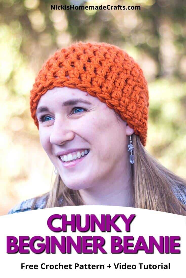 Crochet Chunky Beanie - Beginner Free Pattern and Video Tutorial ...