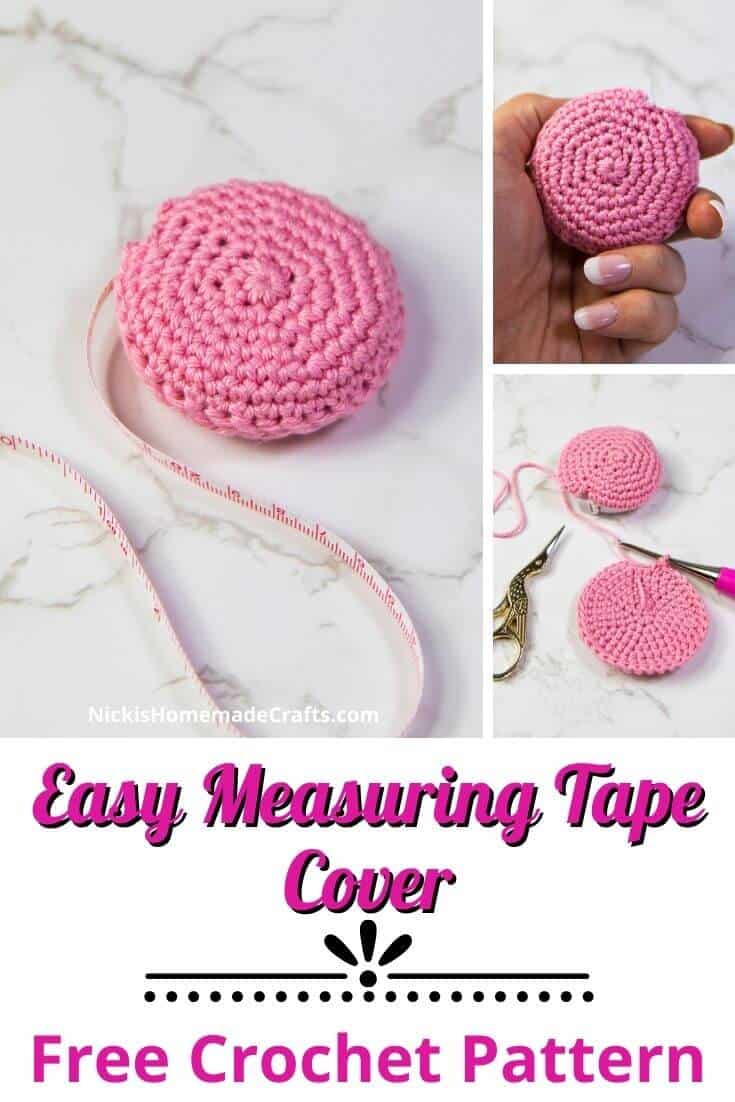 Easy Crochet Measuring Tape Cover Free Pattern with Video Tutorial
