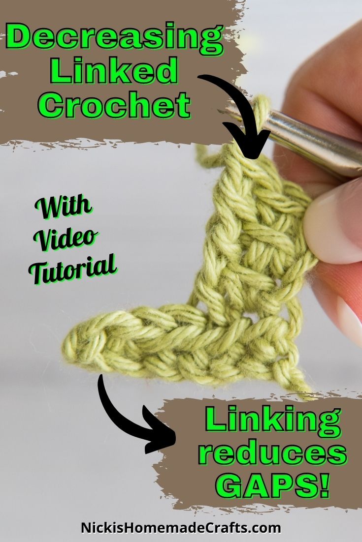 How to Decrease Linked Crochet Stitches - Nicki's Homemade Crafts