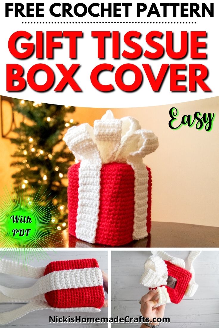 Free Crochet Gift Tissue Box Cover Pattern Nicki's Homemade Crafts
