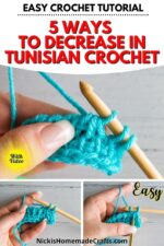 Tunisian Crochet Decrease - 5 Ways How to do it Easily - Nicki's ...
