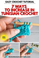Tunisian Crochet Increase - 7 Ways How to do it Easily - Nicki's ...