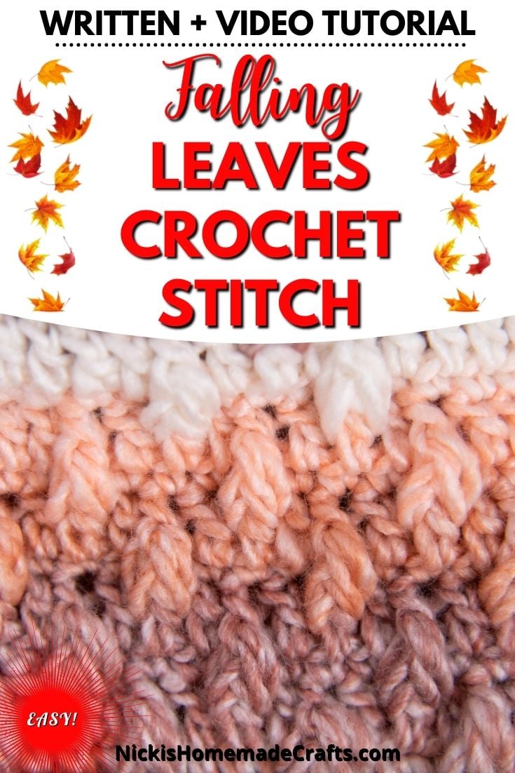 Falling Leaves Crochet Stitch Tutorial Nicki's Homemade Crafts