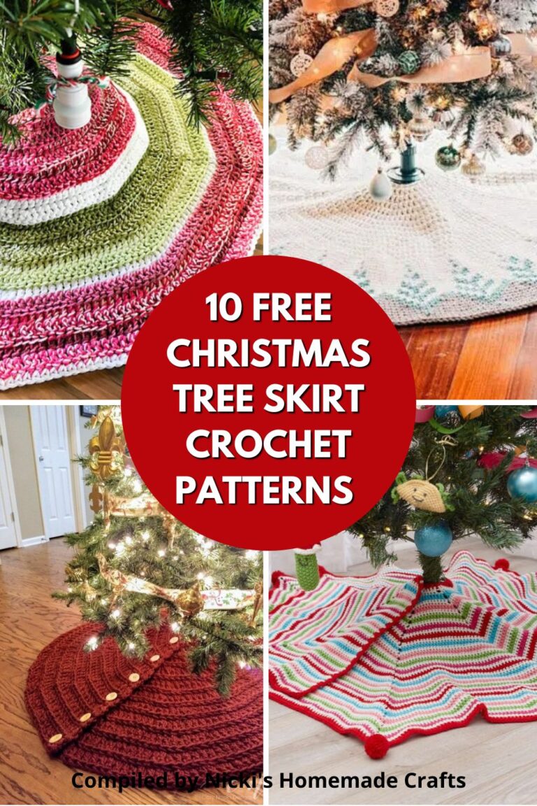 10 Most Beautiful Crochet Christmas Tree Skirt Patterns Nicki's