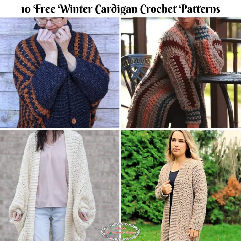 10 Most Amazing and Popular Winter Cardigans Free Crochet Patterns