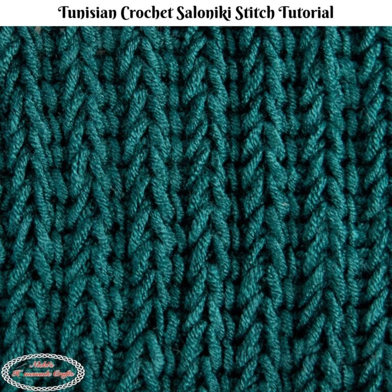 How to Tunisian Crochet Saloniki Stitch Tutorial - Nicki's Homemade Crafts
