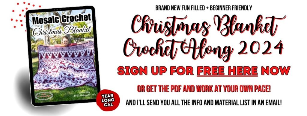 Christmas Mosaic Crochet Blanket CAL 2024