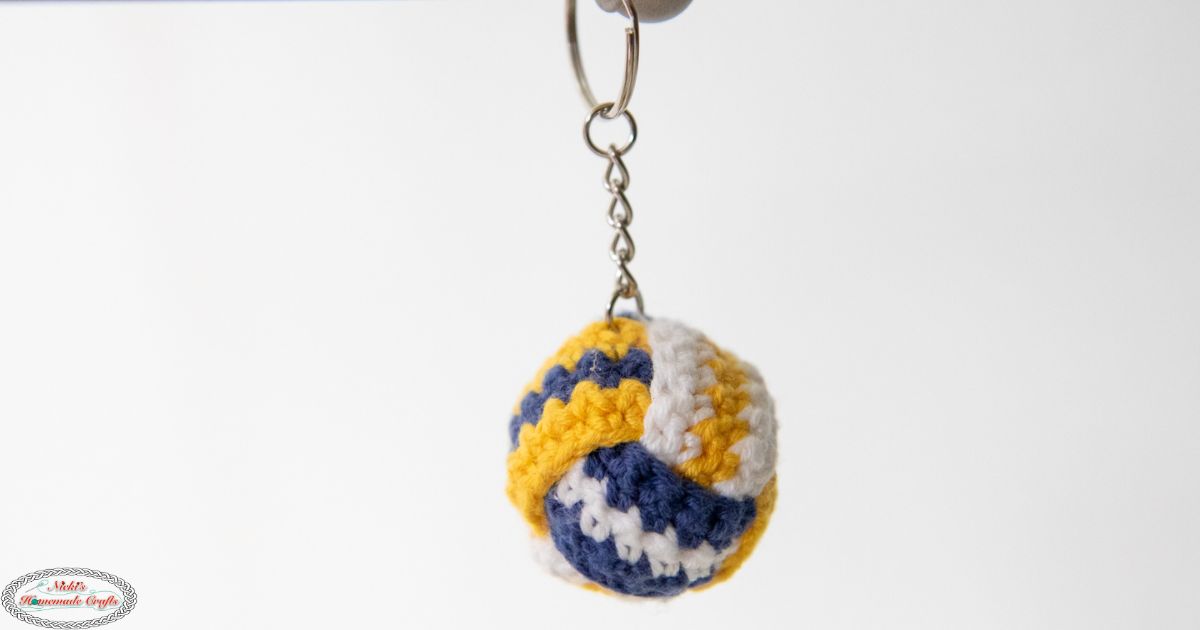 FREE Cute Volleyball Crochet Keychain Pattern Nicki's Homemade Crafts