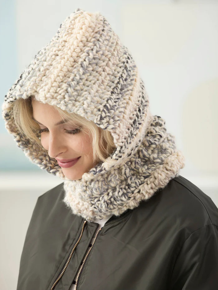 Women's Fleece Lined Balaclava Beanie Scarf Combo 3 In 1 Beanie Hat With Scarf And Mask Women's Knitted Ski Hat Wind Resistant Scarfhat Face Mask Hooded Scarf Fall Winter Warm Knitted Ski