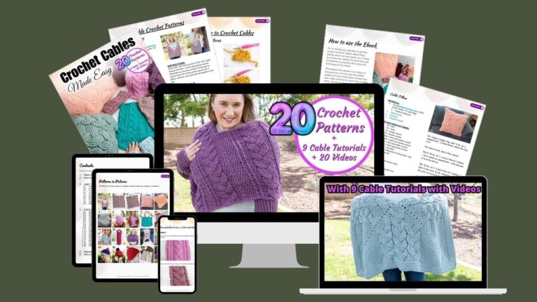 Crochet Cables Made Easy with 20 Patterns + 9 Cable Tutorials + 20 ...