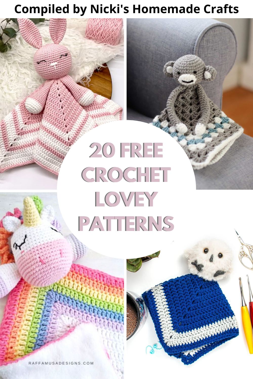 20 Free Cute Crochet Lovey Patterns for Babies and Kids - Nicki's ...