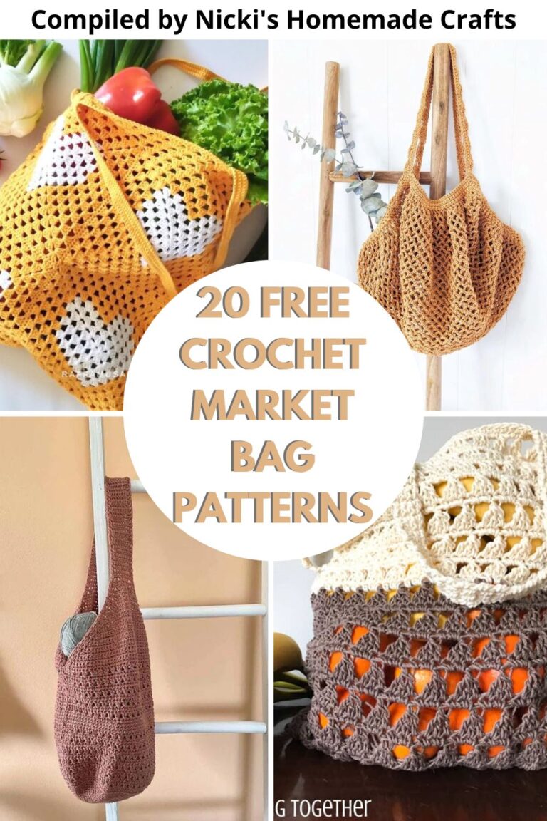 20 Free Easy Crochet Market Bag Patterns - Nicki's Homemade Crafts