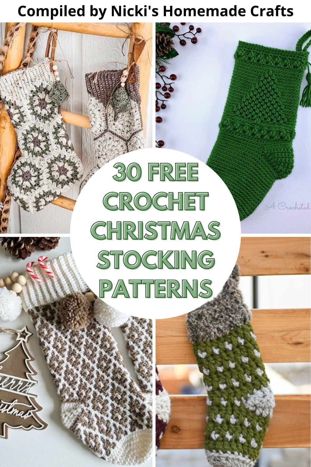 30 Festive Free Crochet Christmas Stocking Patterns - Nicki's Homemade ...