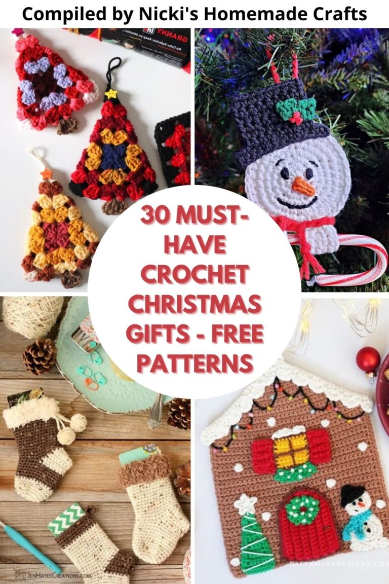 30 Must-Have Crochet Christmas Gift Patterns for FREE - Nicki's ...
