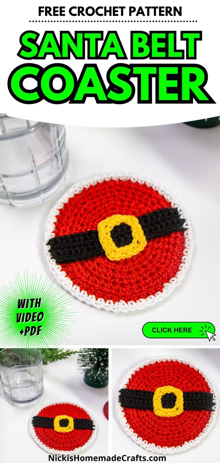 Free Crochet Santa Coaster Pattern - Day 4 of the Advent Calendar MCAL ...
