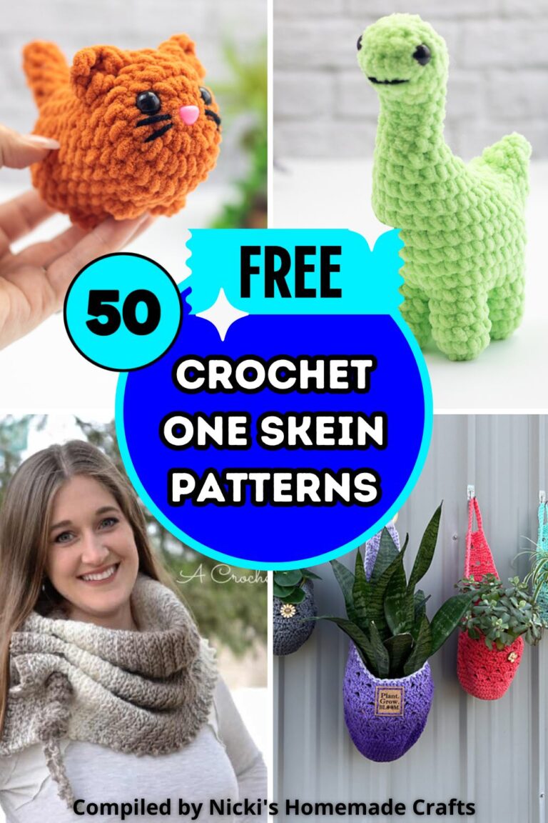 50 Free Crochet One Skein Patterns You Can Make Today - Nicki's ...