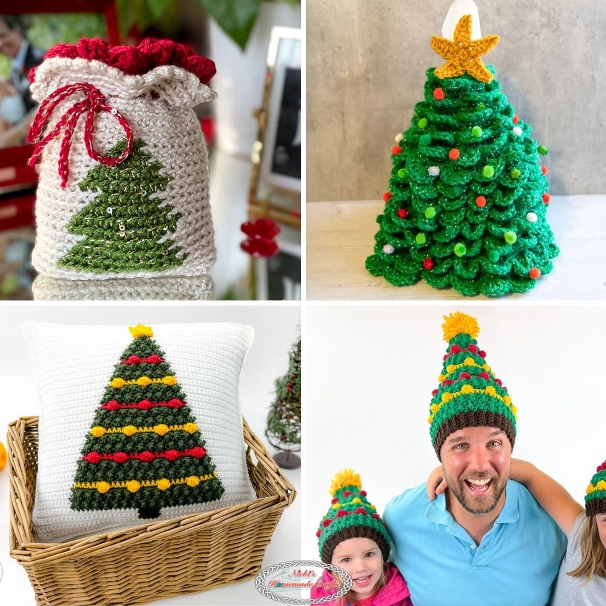 20 Free Crochet Christmas Tree Patterns as Holidays Decor - Nicki's Homemade  Crafts, image size:1200x1200