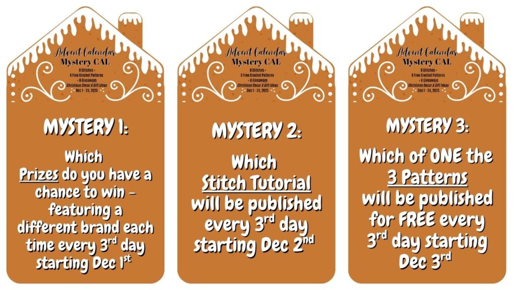 Christmas Decor + Gift Ideas Made Easy Ebook for Advent Calendar Mystery Crochet Along 2025