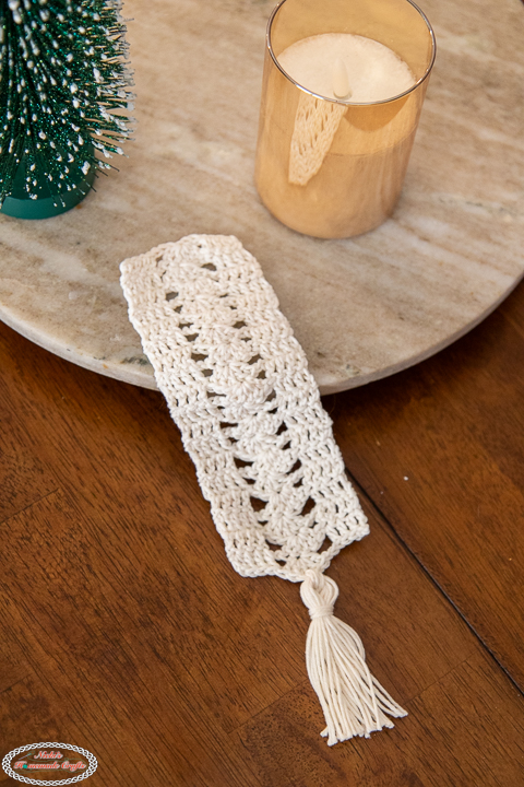 Bookmark made with the Crochet Block and Off Set Shell Stitch