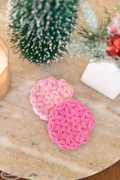 Crochet Jasmine Stitch Face Scubbies