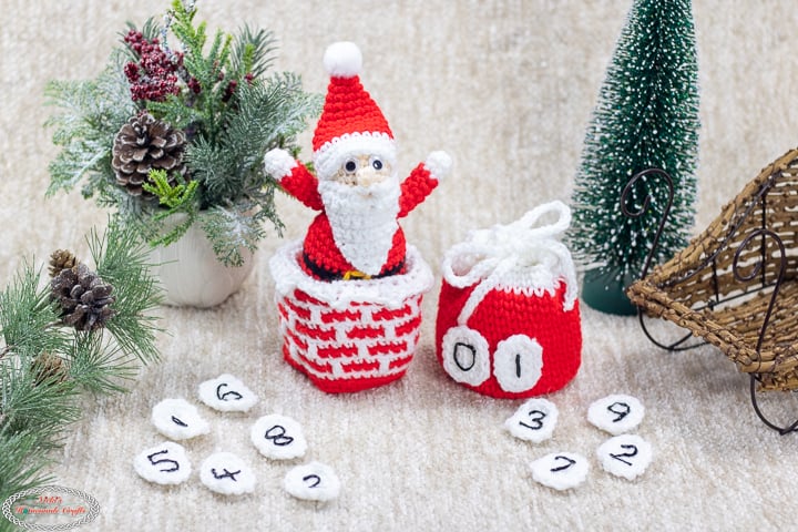 Santa Amigurumi Advent Calendar Crochet Pattern