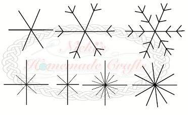 example stars to embroider