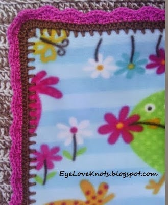 crochet border for fleece blanket tutorial