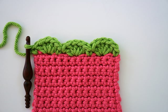 Scalloped Edging or Shell Stitch Crochet Border
