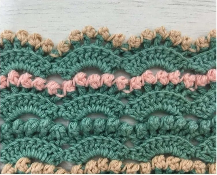 Crochet Bobble Border: Berry Stitch Crochet Edging 