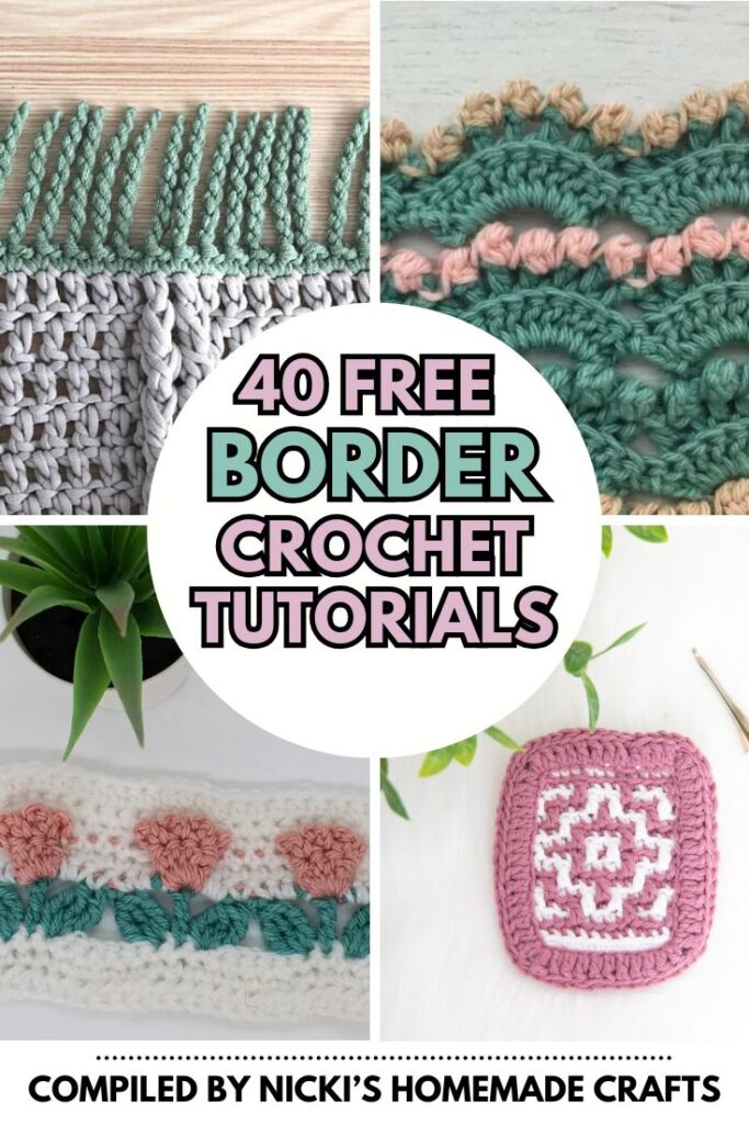 40 Free and Easy Crochet Blanket Borders with written, video, and photo tutorials
