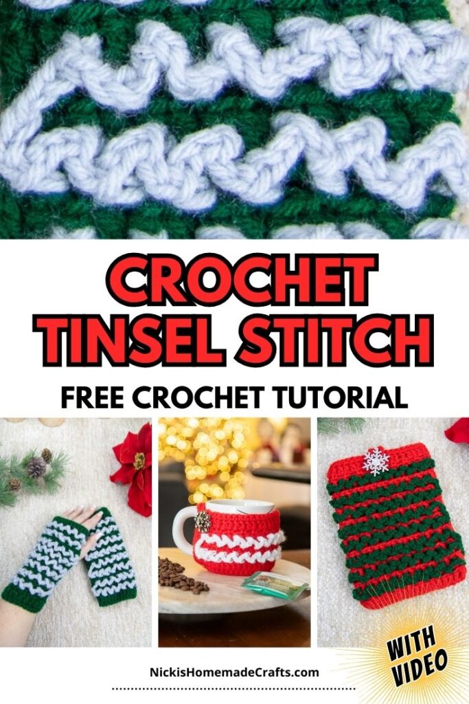 Standard pin - Crochet Tinsel Stitch