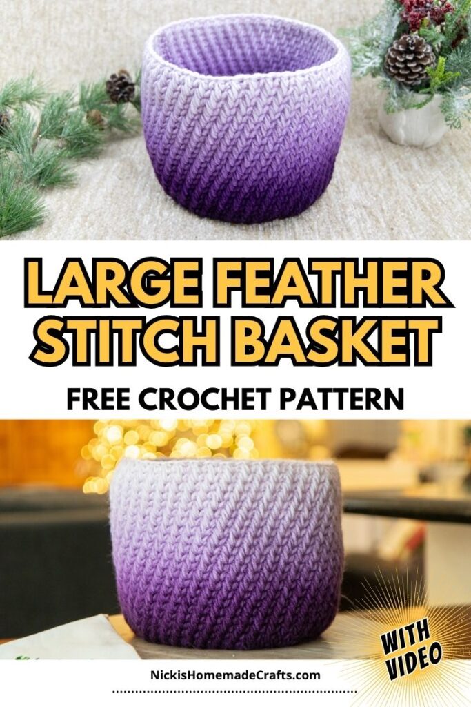 crochet basket pattern free - standard pin