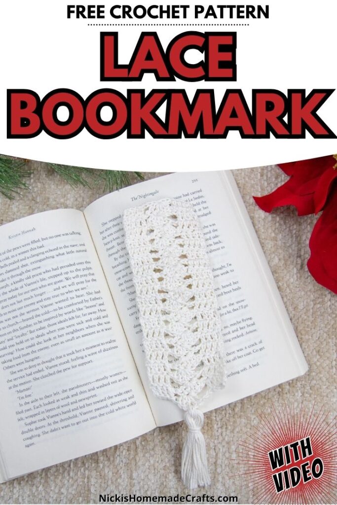 crochet bookmark pattern - standard pin