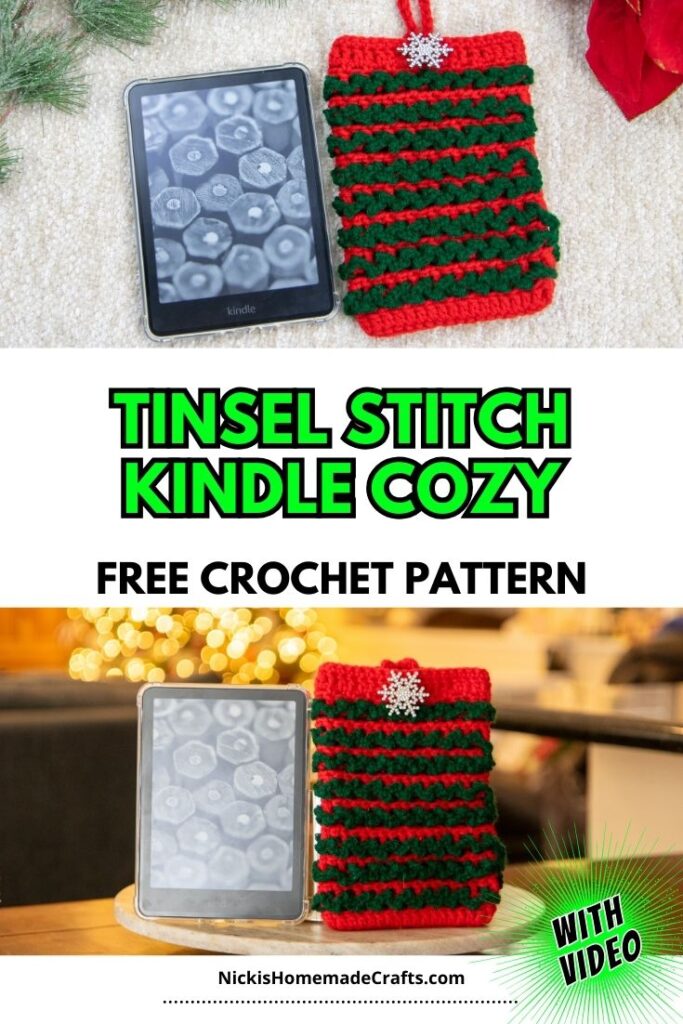 crochet kindle cover - standard pin