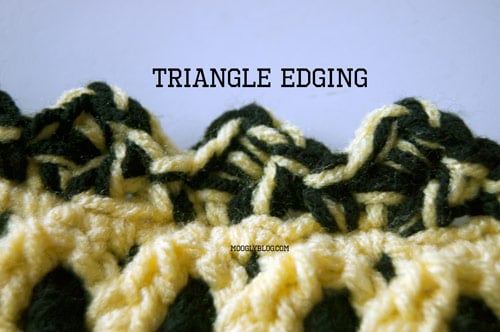 Triangle border crochet tutorial
