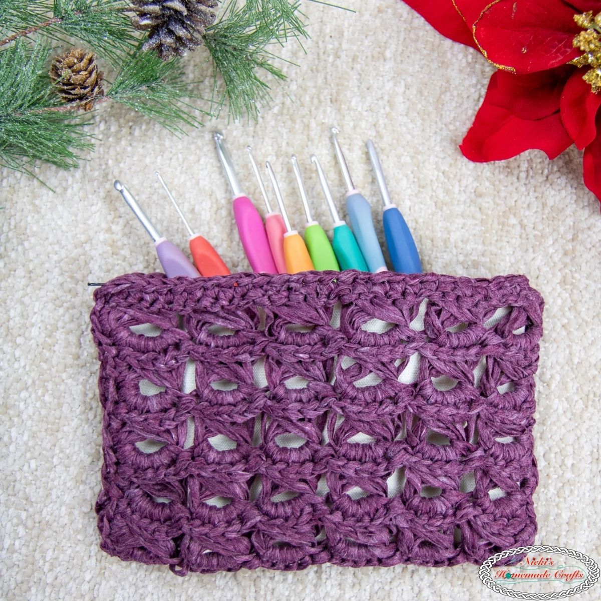 ハープ・限定品・Xmasアレンジメント miyu☆ Crochet Zipper Pouch Free Pattern - Day 12 of the Advent Calendar