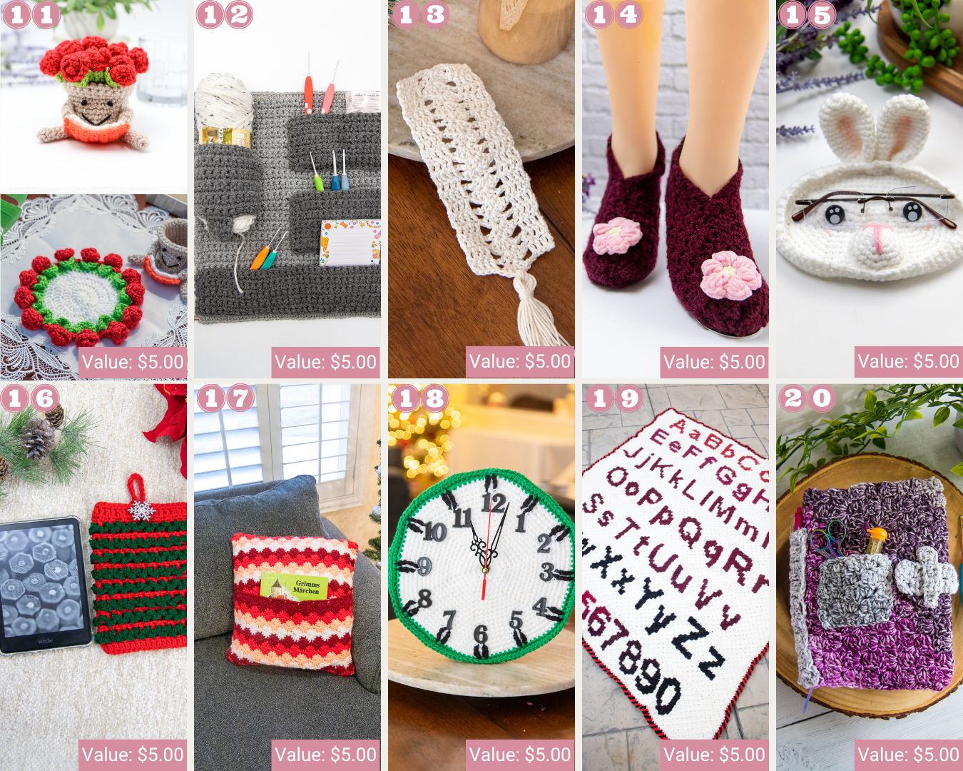 Crochet Book Lover Patterns 11-20