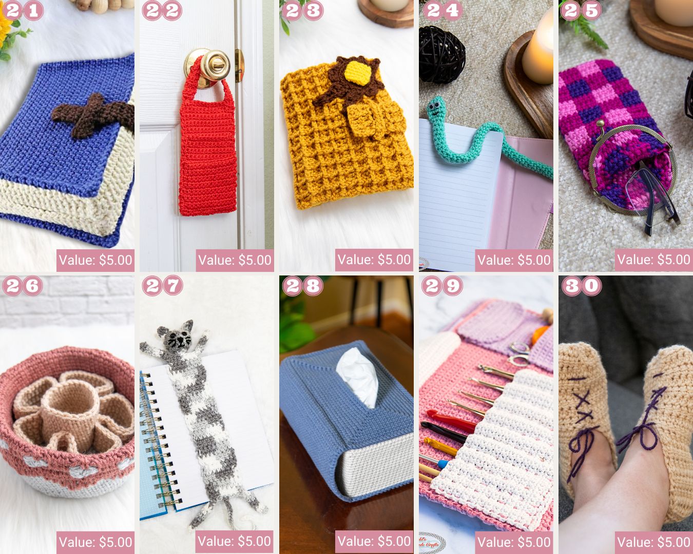 Crochet Book Lover Patterns 21-30