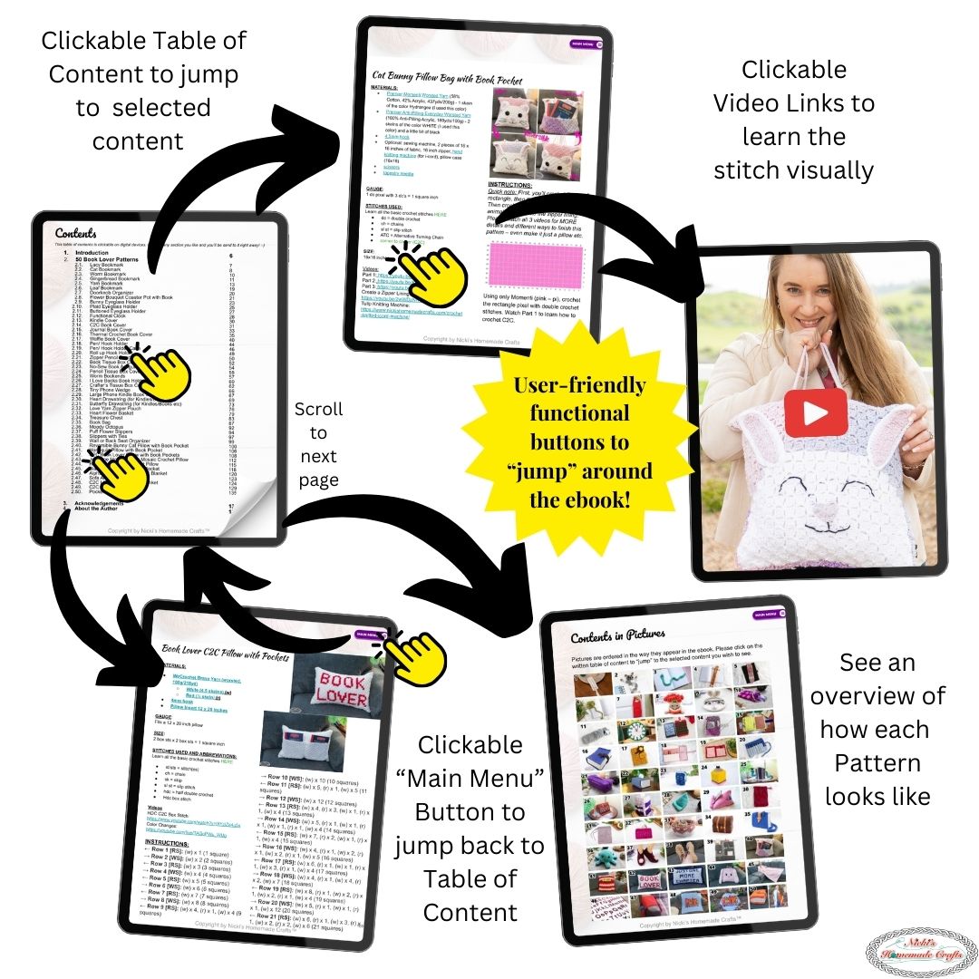 Crochet Book Lover Patterns Ebook Usability