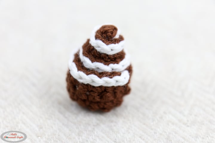 Crochet Chocolate Rolled up Praline