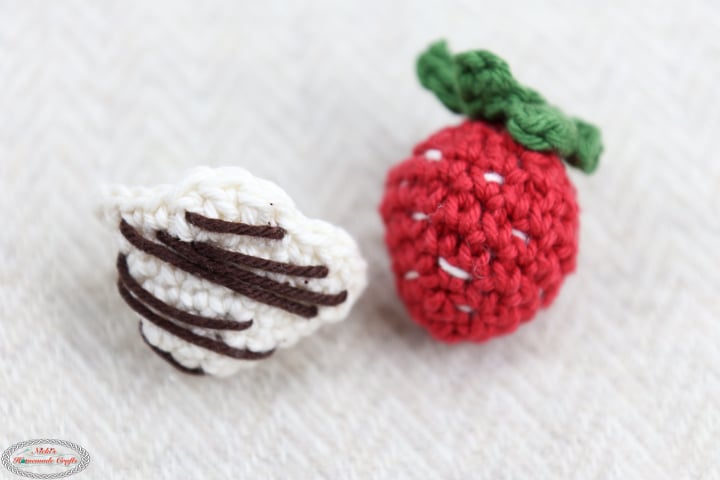 Crochet Strawberry with Chocolate Shell